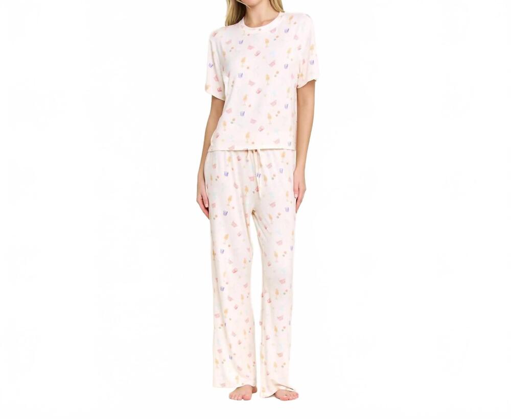 NEW HONEYDEW all american tee pant set in happy hour